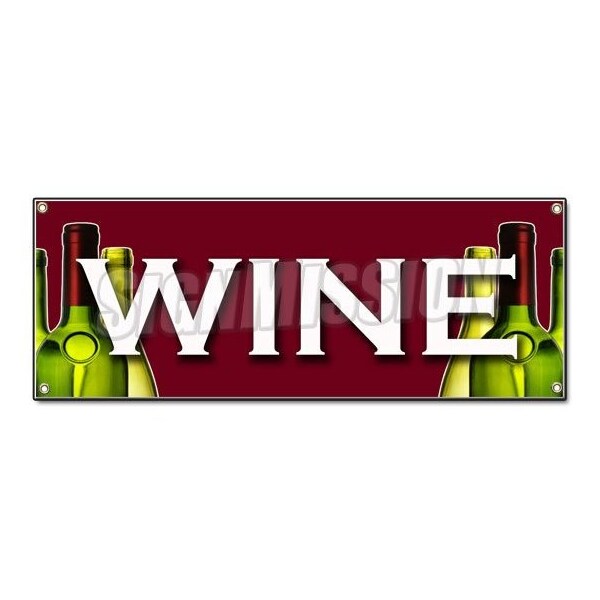 WINE BANNER SIGN huge sale selection tasting making equipment fine connoisseur